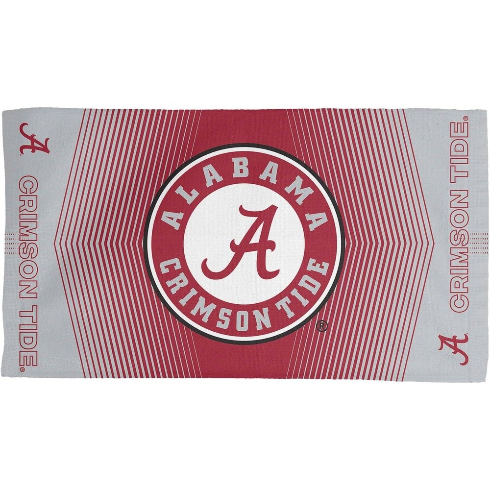 Alabama Crimson Tide NCAA Fan Towel Red Gray 24x48 Roll Tide Bama Sports Gear